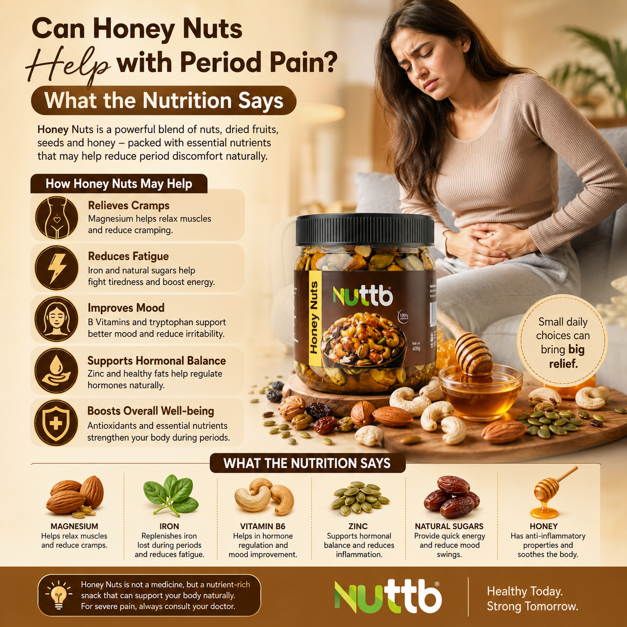 Can Honey Nuts Help with Period Pain? What the Nutrition Says