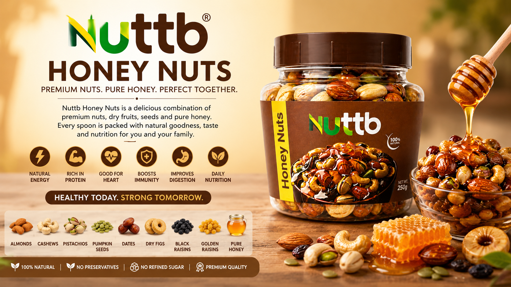 Best Honey Nuts in India (2026): Why Nuttb Honey Nuts Is the Healthiest Snack for Every Family
