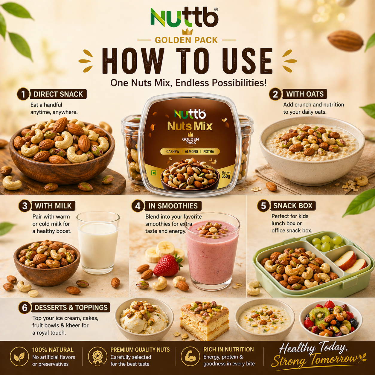 Nuttb Golden Pack 350 g