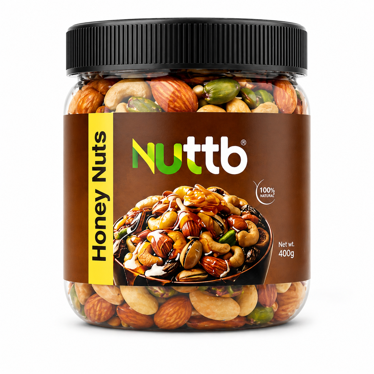Nuttb Honey Nuts 400 g-Healthy Mixed Dry Fruits And Nuts