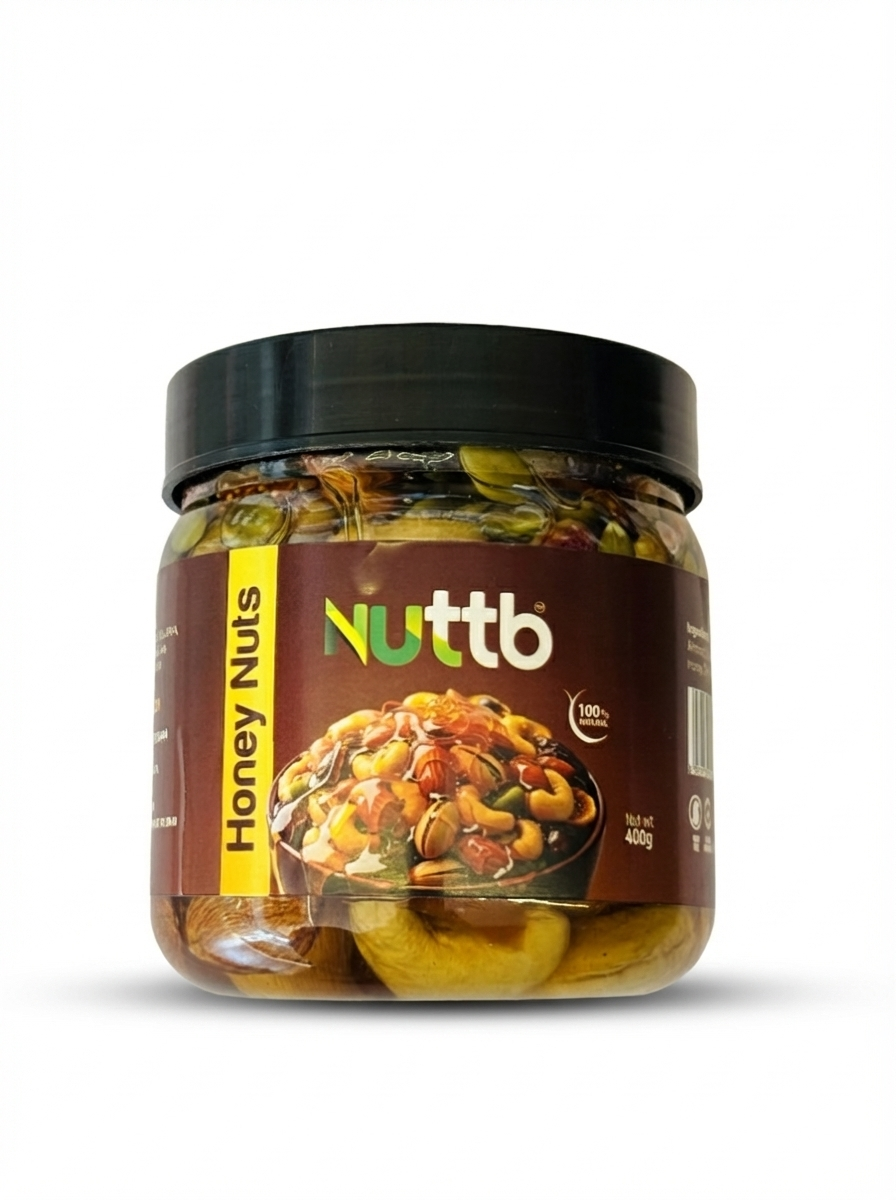 Nuttb Honey Nuts 400 g-Healthy Mixed Dry Fruits And Nuts