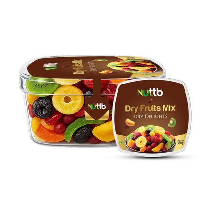 Nuttb Premium Dry Fruits Mix – Kiwi, Strawberry, Cherry, Papaya, Cranberry & Pineapple | Healthy Natural Fruit Blend 350g
