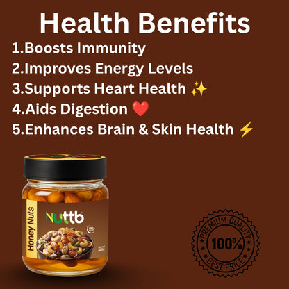 Nuttb Honey Nuts 400 g-Healthy Mixed Dry Fruits And Nuts