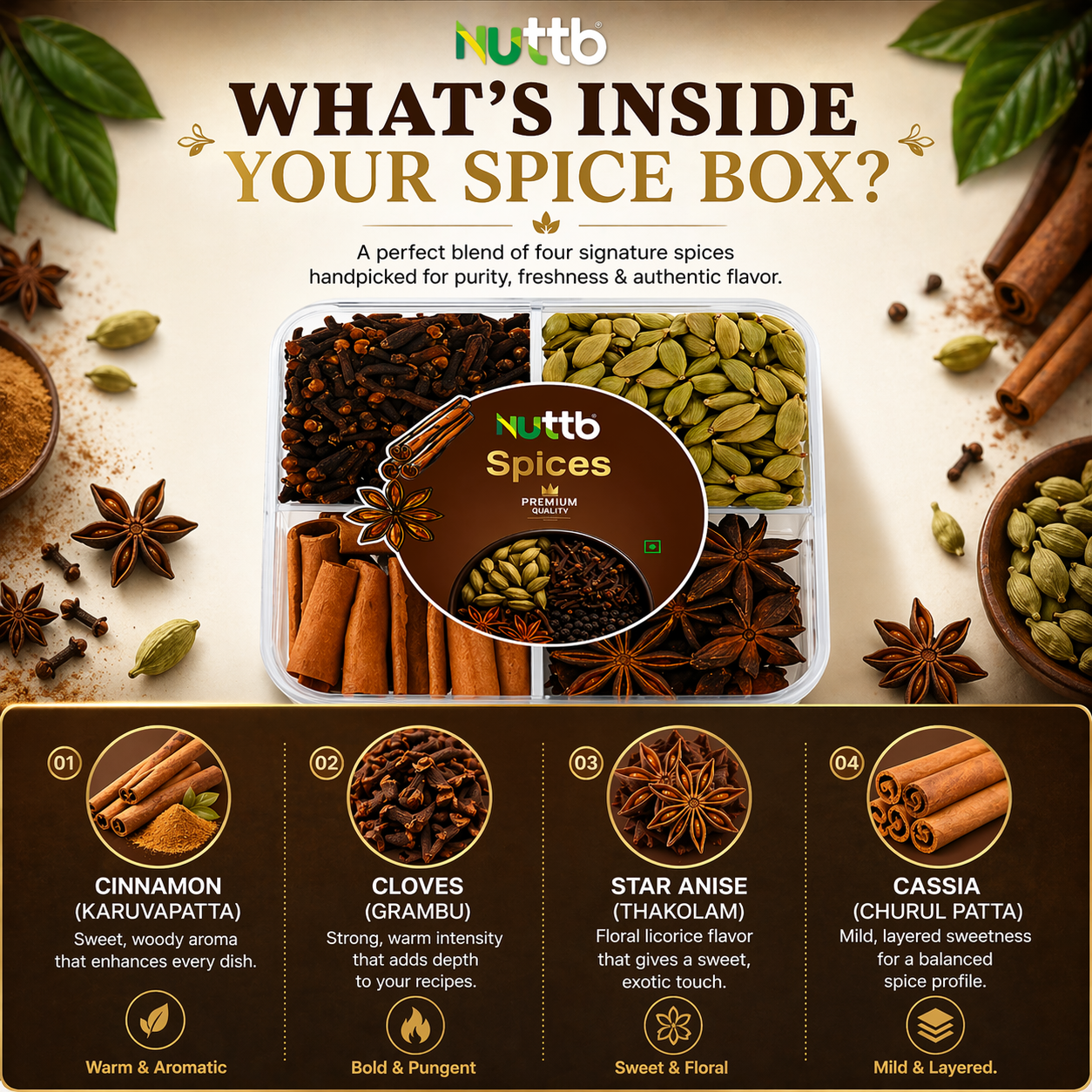 Nuttb Kerala Special Spices 200g | Authentic Taste of Kerala