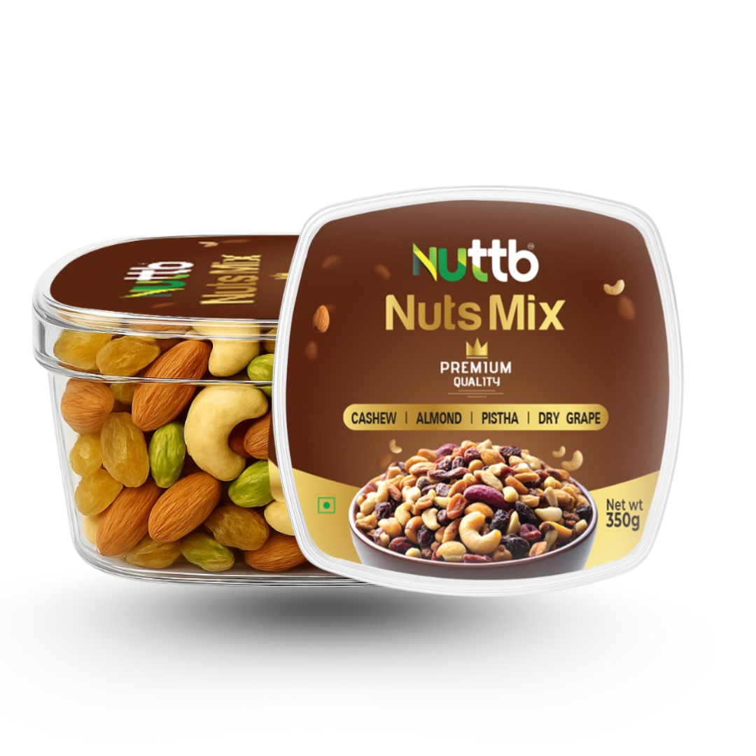 Nuttb Nuts Mix Premium Pack 350g | Cashew Almond Pistachio Raisins